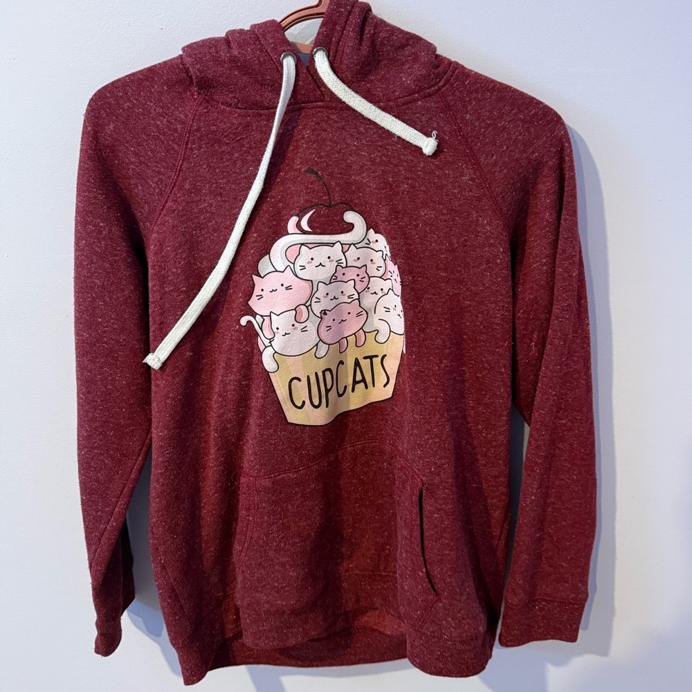 Hoodie Cat Graphic “Cupcats”